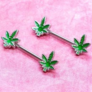 Rasta nipples piercing ring